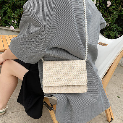 Clamshell Small Square Bag Pearl Crossbody